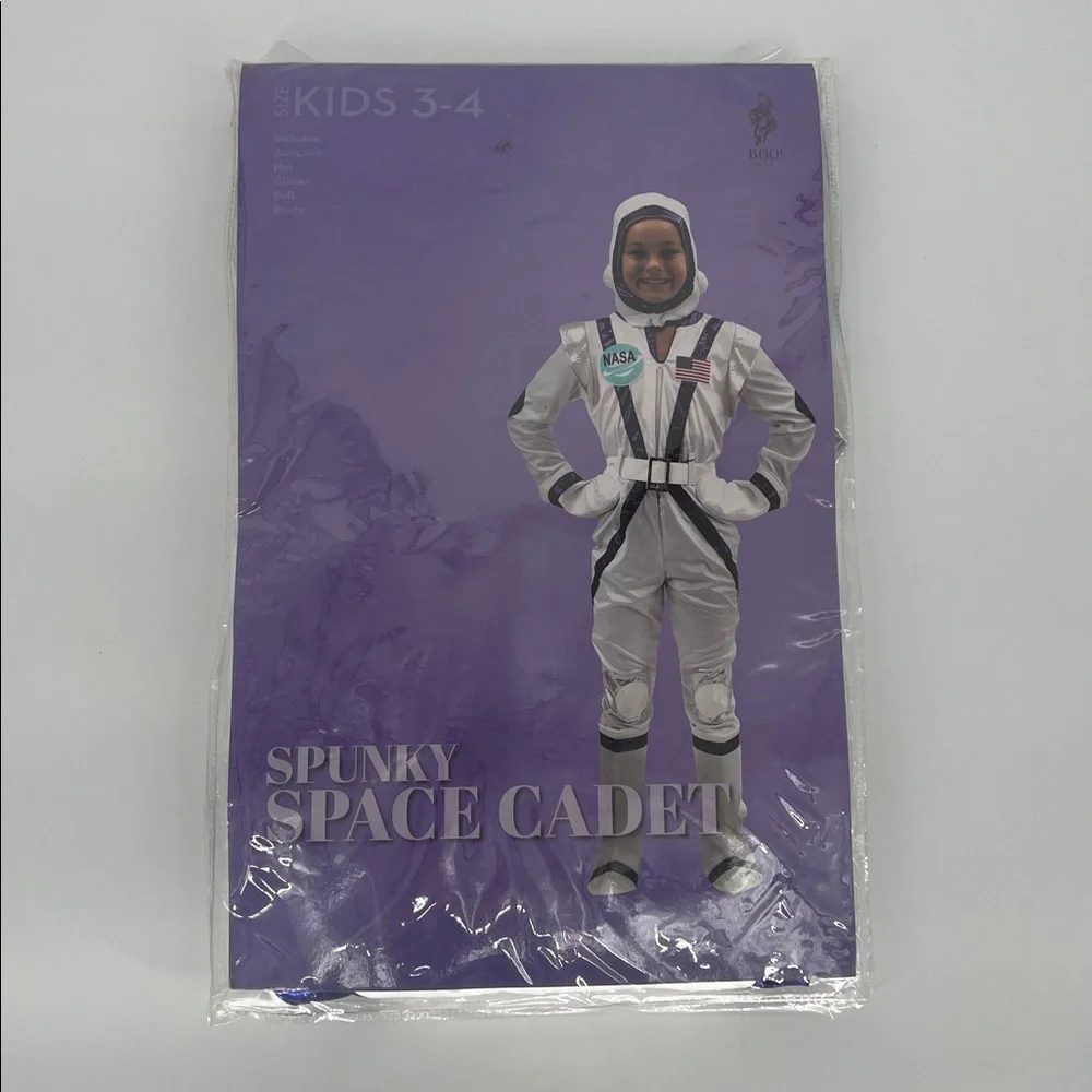 NWT Boo Inc. Spunky Space Cadet Astronaut Halloween Costume KIDS Sz 3-4 Dress up